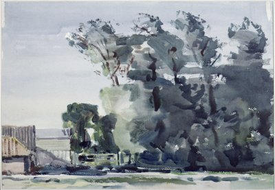 Bomen - Dageraad door Harry Becker